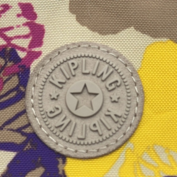 Kipling Floral Small Nylon Yellow Blue Crossbody MCB7197C - Picture 4 of 13